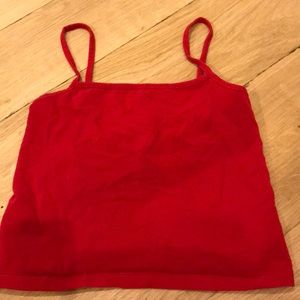 red cropped brandy melville tank top